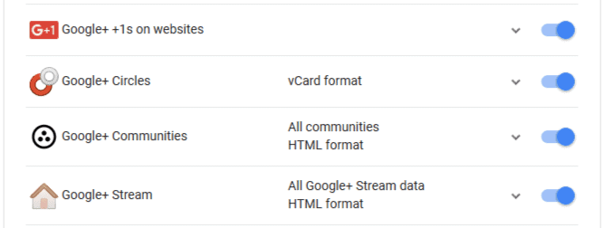 Download Google+ Data from Google Takeout