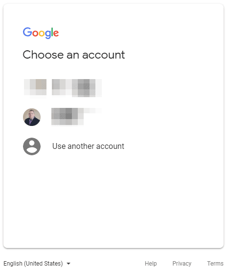 Google Domains Choose Account