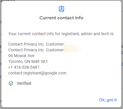 Google Domains to Cloudflare Google Contact Privacy